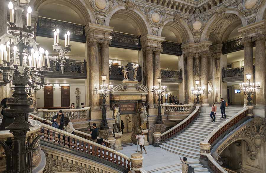 Opera Garnier de París, una visita para hacer en París cuando llueve.