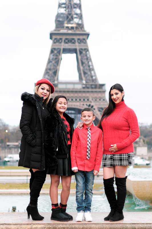Sesión de fotos en familia en París